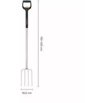 Fiskars kasimo šakės 1070717, 130 mm x 185 mm, teleskopinis kotas, D formos rankena, neslystantis sukibimas