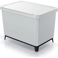Prosperplast atliekų rūšiavimo konteineris NKS60W4-427C, 4x10L, 60cm, baltas, plastikas, siauras vertikalus grindų