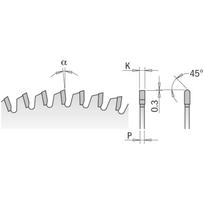 Cmt pjovimo diskas aliuminiui 296.210.64M, 210mm, 64 dantys, 30mm, 2,8mm, aliuminis, plastikas, PVC