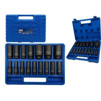 Adler smūginio galvučių rinkinys 3510.6, 1/2", 16 vnt., ilgos galvutės, 10-32mm