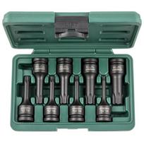 Jonnesway smūginio galvučių rinkinys S06A408S, 1/2", Torx, 8 vnt., T30, T40, T45, T50, T55, T60, T70, T80