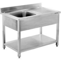 Yato stalas su vienos kameros kriaukle YG-30901, 1200x600x950 mm, 850+100 mm, 450x450x250 mm, nerūdijantis plienas 201