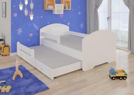 Vaikiška lova su turėklais Pepe II, 160x80 cm, balta