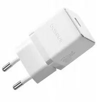 Baseus Palm 1C 20W USB-C įkroviklis su Baseus Mini White USB-C 60W kabeliu 1m - Baltas