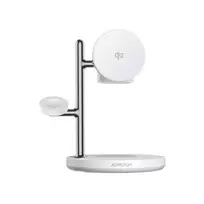 JOYROOM JR-W23 Qi2 4-in-1 belaidžio įkrovimo stotelė su naktine šviesa - balta