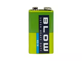 BLOW baterija 9V 6F22 Super Heavy Duty