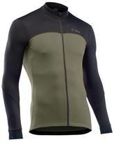 Dviratininko marškinėliai Northwave Force 2 L/S Full Zip black-forest green