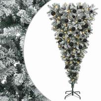Apverstas dirbtinis Kalėdų eglutė su šakomis 150 cm 150 LED