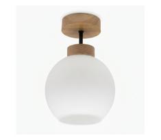BRILAGI - LED paviršinis lubų šviestuvas RETRO GLASS 1xE27/60W/230V Ø 15 cm ąžuolas/balta