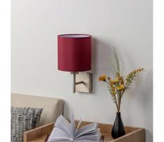 BRILAGI-LED sieninis šviestuvas NUBILA 1xE27/60W/230V matinis chromas/pompejiška raudona
