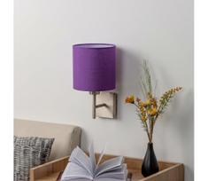 BRILAGI - LED Sieninis šviestuvas NUBILA 1xE27/60W/230V matinis chromas/violetinė