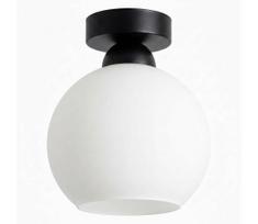 BRILAGI - LED lubinis šviestuvas RETRO GLASS 1xE27/60W/230V Ø 15 cm juoda/balta
