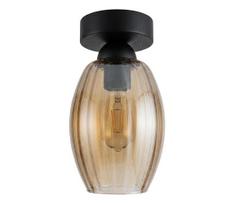 BRILAGI - LED lubinis šviestuvas R GLASS 1xE27/60W/230V skers. 17 cm juoda/rūkyta smėlinė