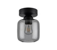 BRILAGI - LED lubinis šviestuvas R GLASS 1xE27/60W/230V Ø 14 cm juoda/dūminė pilka