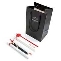 Parker IM Black plunksnakočių rinkinys dėžutėje su dovanų maišeliu