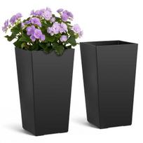 Lauko vazonai VEVOR F3055W-BK, 2 vnt, Juoda, 300 × 300 × 550 mm