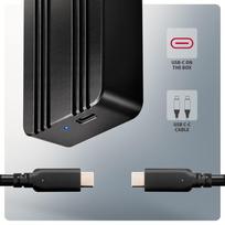 Axagon EEM2-40G USB-C 40Gbps M.2 NVMe SSD Enclosure, ARMORED Aluminum