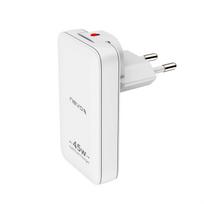 Nevox USB C PD / PPS + QC3.0 GaN dvigubas plonas įkroviklis EU / US kištukas 45W, white
