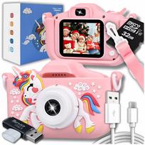 Skaitmeninis fotoaparatas vaikams ZeeTech vienaragis 40 Mpx su 32GB kortele