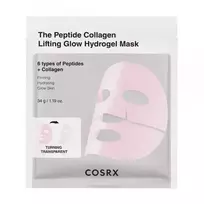 COSRX The Peptide Collagen Lifting Glow stangrinanti hidrogelinė veido kaukė su peptidais ir kolagenu, 34 g