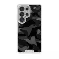 Night Black Camouflage - Samsung Galaxy S25 Ultra Case, Elite Light (Magnetic) / Silver