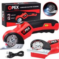 Akumuliatorinės elektrinės žirklės OPEX TOOLS OPX28021, 1500 mAh, USB-C, raudonos / juodos