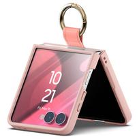 Dėklas Mercury Gold Ring Case telefonui Samsung Galaxy Z Flip8, rožinis