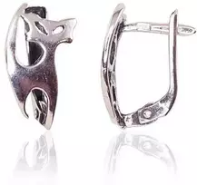 Sidabriniai auskarai anglišku užsegimu, Metalas: Sidabras, Praba: 925°, - 2.1 g. - 17 mm.