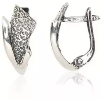 Sidabriniai auskarai anglišku užsegimu, Metalas: Sidabras, Praba: 925°, - 2.5 g. - 16 mm.