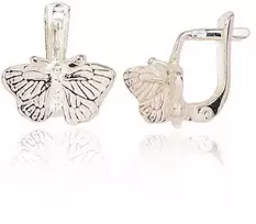 Sidabriniai auskarai anglišku užsegimu, Metalas: Sidabras, Praba: 925°, - 2.2 g. - 13 mm.