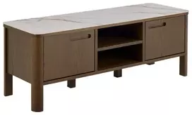 Southampton TV unit, Top ceramic cream Talvera, Base oak veneer smoke, 120x40x45 cm