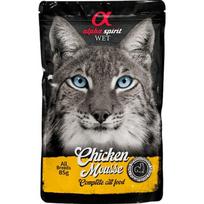 Šlapias kačių maistas Alpha Spirit Mousse, vištiena, 0.085 kg