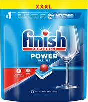 Indaplovių kapsulės Finish Power All In 1, 85 vnt.