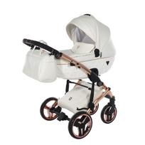 Junama Fluo Individual White Rose Gold Vežimėlis 2 in 1