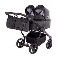 Junama Duo V3 Eco Black Dvynukų vežimėlis 2 in 1