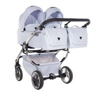 Junama Duo V3 Eco Blue Dvynukų vežimėlis 2 in 1