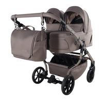 Junama Duo V4 Cappuccino Dvynukų vežimėlis 2 in 1