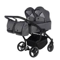 Junama Duo V3 Grey Dvynukų vežimėlis 2 in 1