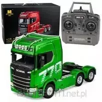 „Scania“ vilkikas su priekaba, nuotoliniu būdu valdomas RC modelis „Huina“, žalias, 1:18