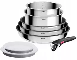 „Tefal“ puodų rinkinys „Ingenio Cook Eat“, 8 vnt., nerūdijantis plienas su nelipniu paviršiumi (L881S804)