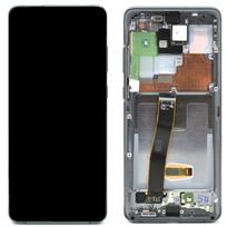 Ekranas tinkantis Samsung G988 S20 Ultra su lietimui jautriu stikliuku ir rėmeliu Cosmic Grey (service pack)