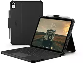 Urban Armor Gear Rugged USB-C Keyboard iPad 11" (A16)(11th Gen, 2025) Folio Case, QWERTY, Nordic, Touchpad, Apple, iPad 11" (A16)(11th Gen, 2025), Juodas