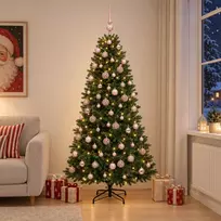 Dirbtinė Kalėdų eglutė su burbulais 210 cm 300 LED Šilta balta