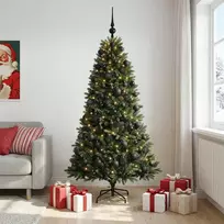 Dirbtinė Kalėdų eglutė su burbulais 240 cm 300 LED Šilta balta