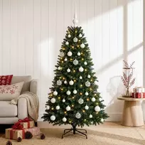Dirbtinė Kalėdų eglutė su burbulais 120 cm 150 LED Šilta balta