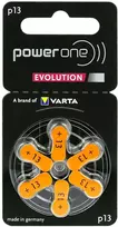 Klausos aparato Baterija - Varta Power One Evolution 13 (6 Vnt.), Oranžinė