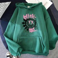 Blink 182 Hoodies Moterims/Vyrams Estetiški Harajuku Grafiniai Hoodies Unisex Ruduo Žiema Laisvalaikio Vintage Puloveriai Palaidinės Drabužiai Unisex XL blue