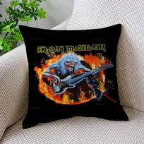 Klasikos Juosta I-Iron M-Maiden Pagalvių Užvalkalai Animacinis Sofa Dekoratyvinis Namų Dvipusis Spausdinimas Trumpas Pliušas Mielas Pagalvės Užvalkalas 12x12Inch gray