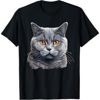 Britų trumpaplaukiai katės Britų trumpaplaukis katinas Marškinėliai(1) XXXL gray