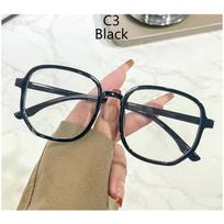 New Irregular Anti Blue Light Glasses Women's Candy Flat Lens Ins Shades Large Frame Flat Lens The blu-ray black